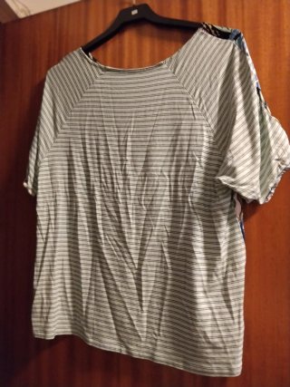 Blusa Talla M/L Estampado Hojas