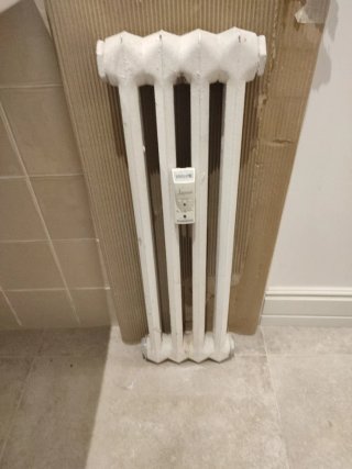 Radiador de hierro forjado blanco