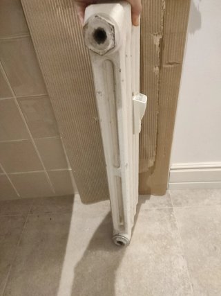 Radiador de hierro forjado blanco