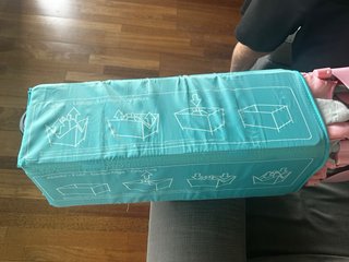 Cuna de viaje niña+ colchón ALVI 120x60 con ruedas