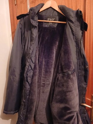 Parka Hombre BF&GF XXXL Negra/Gris Forro Polar