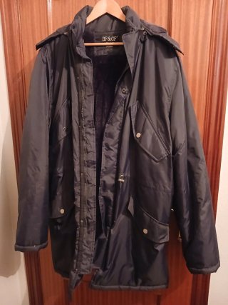 Parka Hombre BF&GF XXXL Negra/Gris Forro Polar