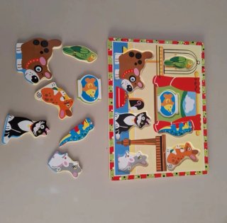 Lote 2 Puzzles Madera Didácticos Infantil