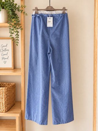 Pantaloni Palazzo Coulisse Blu