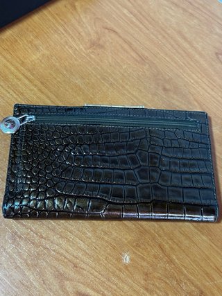 Monedero Piel Devota & Lomba Marrón y Dorado