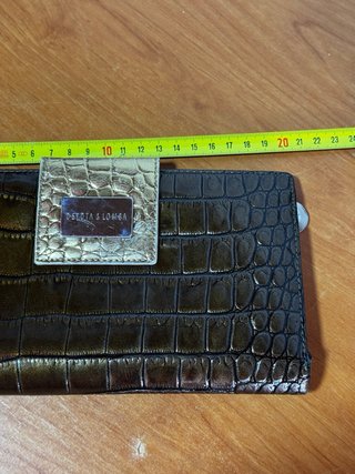 Monedero Piel Devota & Lomba Marrón y Dorado