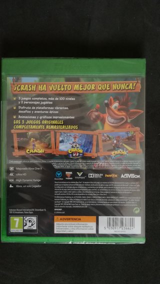 Crash Bandicoot N. Sane Trilogy Xbox One Nuevo Esp