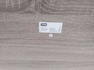 Escritorio madera y metal negro
