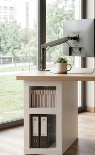 Patas mesa con almacenamiento IKEA blancas (2 uds)