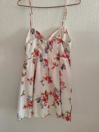 Vestido Zara Flores Blanco Multicolor