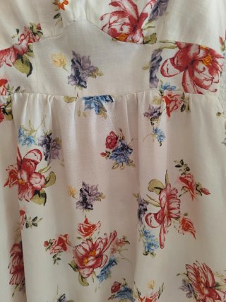 Vestido Zara Flores Blanco Multicolor