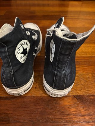 Converse plataforma negras y blancas
