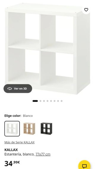 Mueble auxiliar Ikea modelo KALLAX