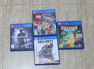 Lote 4 Juegos PS4: Uncharted 4 + Rayman + LEGO