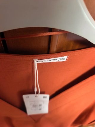 Blusa manga corta Encuentro naranja