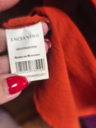 Blusa manga corta Encuentro naranja