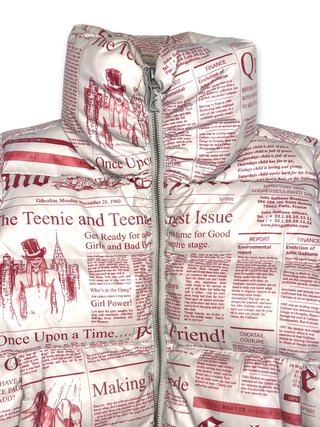 Chaqueta John Galliano Newspaper Print Talla Única