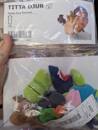 10 Titta Djur títeres de dedo IKEA