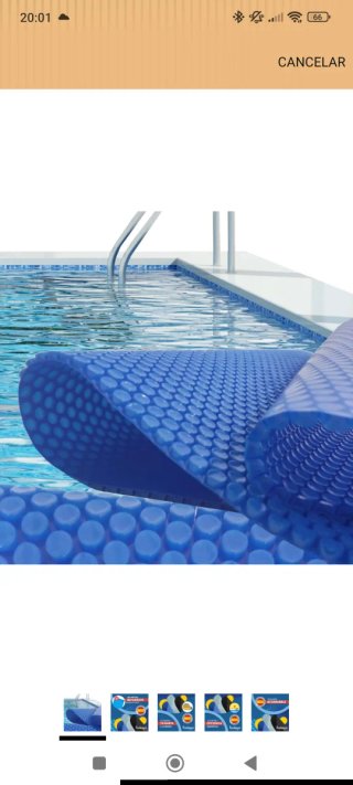 Manta térmica para piscina azul 400micras
