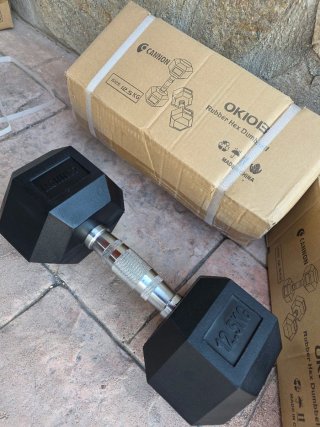 2 Mancuernas OKIOB 12.5kg Hexagonales