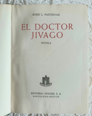 Libro El Doctor Jivago - Boris Pasternak