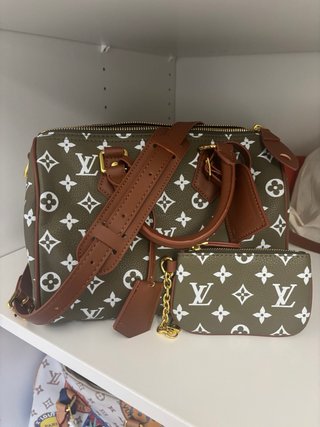 Bolso Louis Speedy Marrón/Verde Interior marron