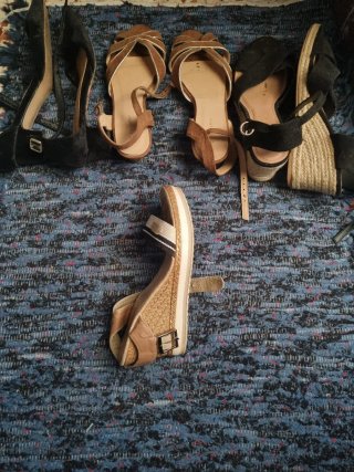 Lote 4 pares sandalias mujer talla 39 el lote por