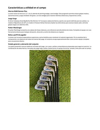 Set de Palos de Golf RAM y CALLAWAY