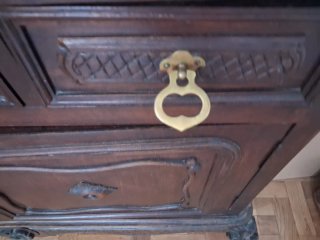 Conjunto Muebles Antiguos Madera y Mármol