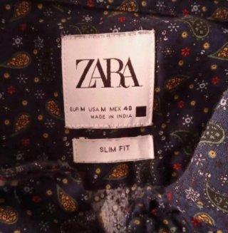(M) Camisa de manga larga estampada de Zara