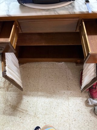 Mueble de baño madera y mármol