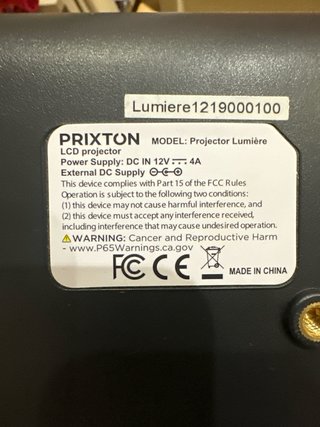 Proyector Prixton Lumière LED HD + Pantalla 170cm