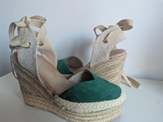 Alpargatas Buonarotti Beige y Verde