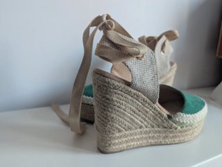 Alpargatas Buonarotti Beige y Verde
