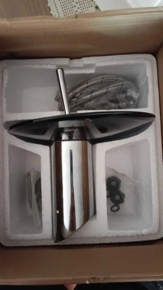 Grifo Cascada Cristal y Metal
