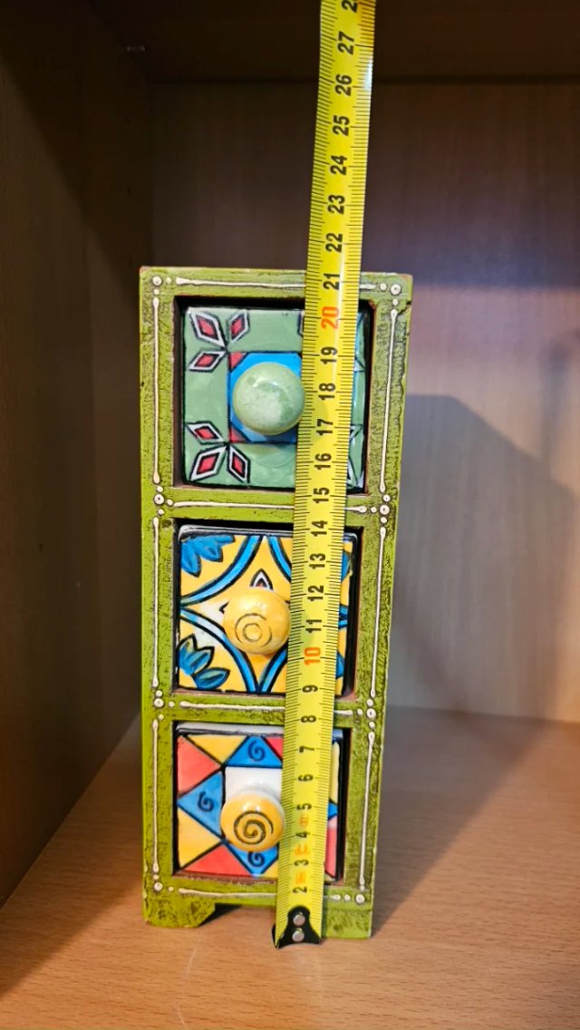 Mini cajonera joyero artesanal 3 cajones
