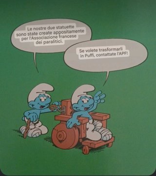 Set puffi rari in Carrozzina e con stampella.