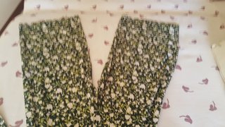 Mono largo , floral verde y blanco
