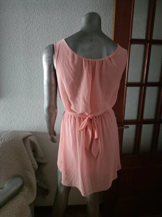 Vestido fiesta rosa talla única