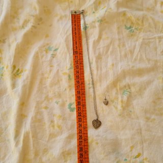 Collana e orecchino cuore argento