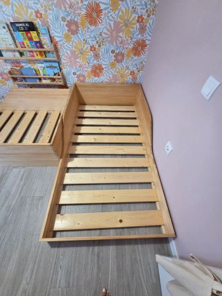 Cama Montessori Madera Natural