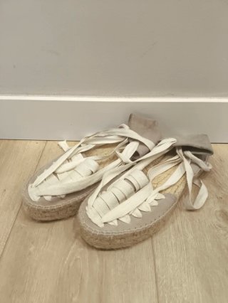 Alpargatas mujer hechas a mano beige talla 38