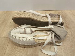 Alpargatas mujer hechas a mano beige talla 38