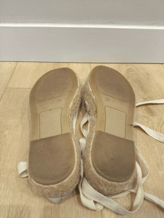 Alpargatas mujer hechas a mano beige talla 38