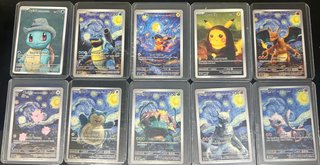 Lote 10 Cartas Pokémon Custom Van Gogh