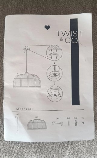 Lámpara de techo de madera y papel
