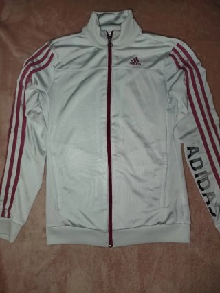 Chaqueta Adidas Blanca y Rosa