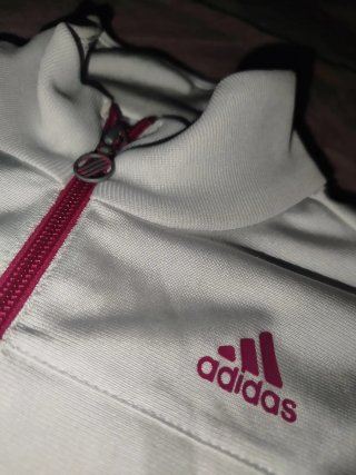 Chaqueta Adidas Blanca y Rosa