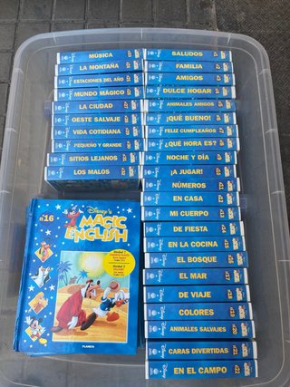 Curso Magic English VHS y Libros Disney