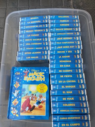 Curso Magic English VHS y Libros Disney